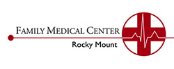 The logo for Rocky Mount Family Medical Center in Rocky Mount, NC, managed by Cary Medical Management.
